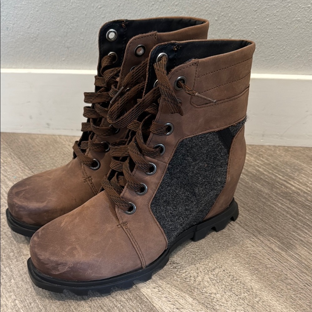 Sorel Two-Tone Lace-Up Boots